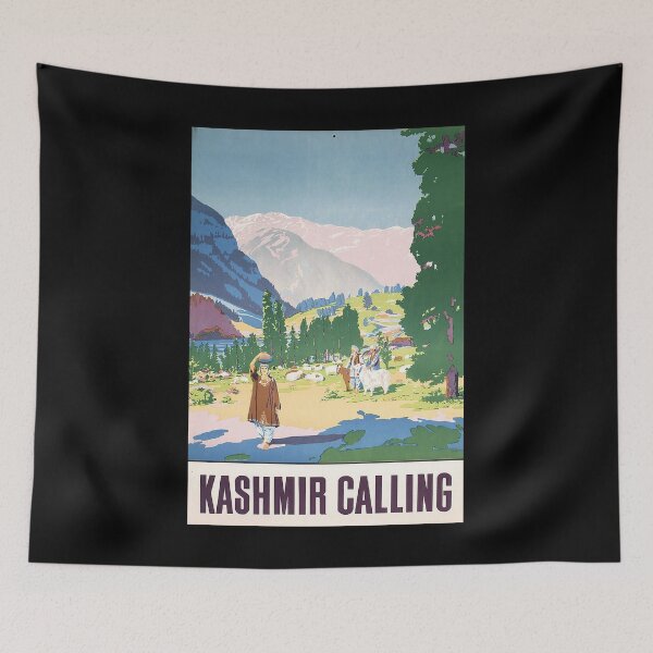 Item preview, Kashmir Calling retro poster designed and sold by CorasPosters.