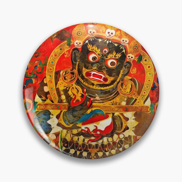 Item preview, Mahakala Thangka Tibetan Art Inspired designed and sold by TheBearandBunny.