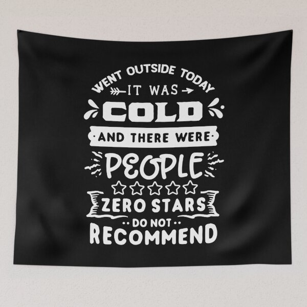 Item preview, Went Outside Today It Was Cold And There Were People Zero Stars Do Not Recommend designed and sold by TopDawgDesigns.