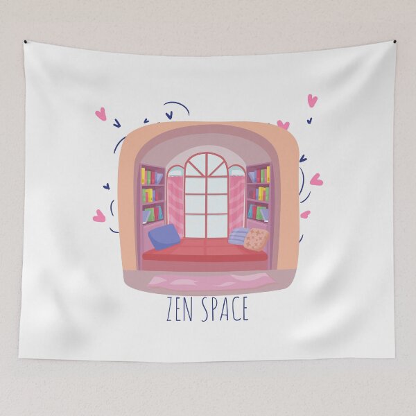 Item preview, Zen space - room, pillows, and books by a window designed and sold by LunaDesignsx.