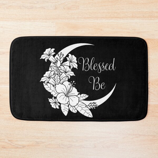 Item preview, Blessed Be Witchy Crescent Moon and Flowers designed and sold by LoopyGalaxy.