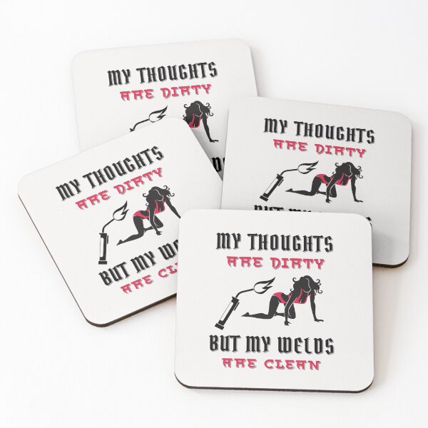 Item preview, Shirts for Dad - 'My Thoughts are Dirty but my Welds are Clean' - (Black) designed and sold by Millenial Designs.