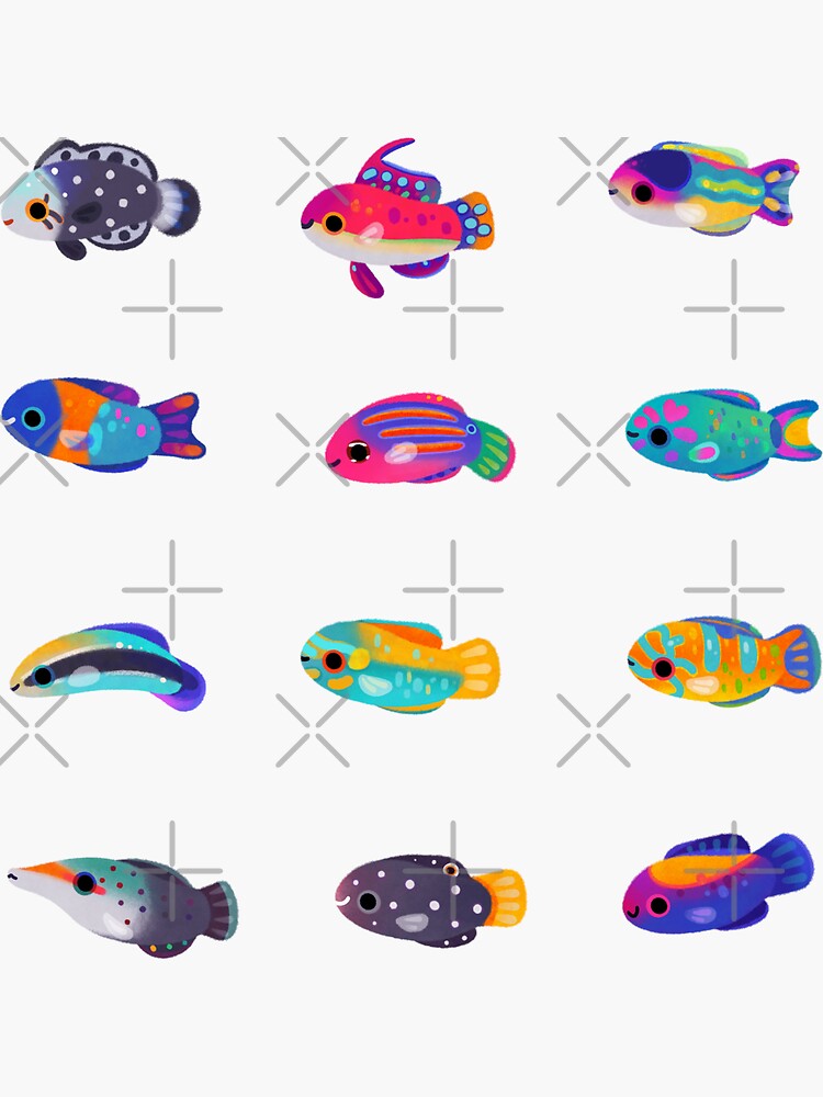 Thumbnail 3 von 3, Sticker, Lippfisch! designt und verkauft von pikaole.