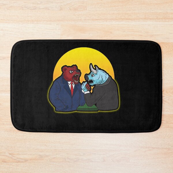 Artikelvorschau, Stock Market Humor Bearish Bullist Armwrestling entworfen und verkauft von Moonpie90.