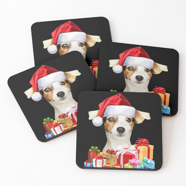 Item preview, Cute Jack Russell Santa Hat Image Funny Dog Christmas Gift designed and sold by DamnCoolStuff.
