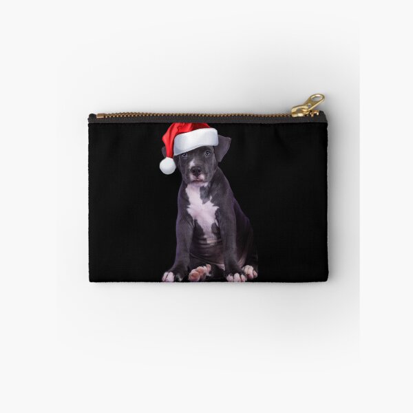 Item preview, Cute Staffordshire Terrier Puppy Santa Hat Christmas Gift designed and sold by DamnCoolStuff.