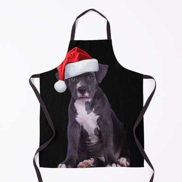 Item preview, Cute Staffordshire Terrier Puppy Santa Hat Christmas Gift designed and sold by DamnCoolStuff.