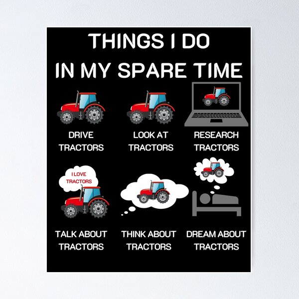 Item preview, THINGS I DO IN MY SPARE TIME TRACTOR Gift for dad funny farmer gift for farming lover designed and sold by ZakDzGeek.