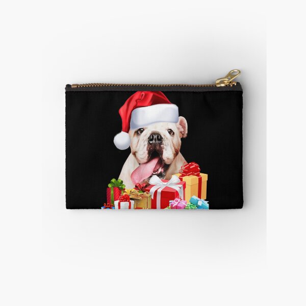 Item preview, Cute English Bulldog Santa Hat Image Funny Christmas Gift designed and sold by DamnCoolStuff.