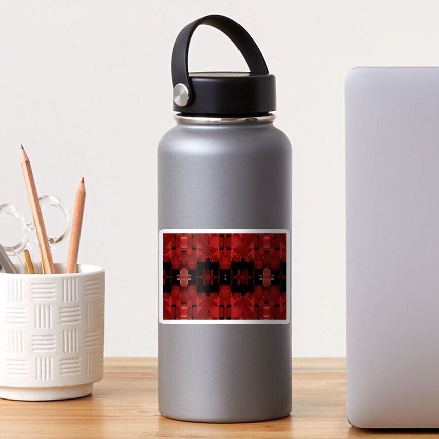 Liquid Light - Red Ribbons Sticker