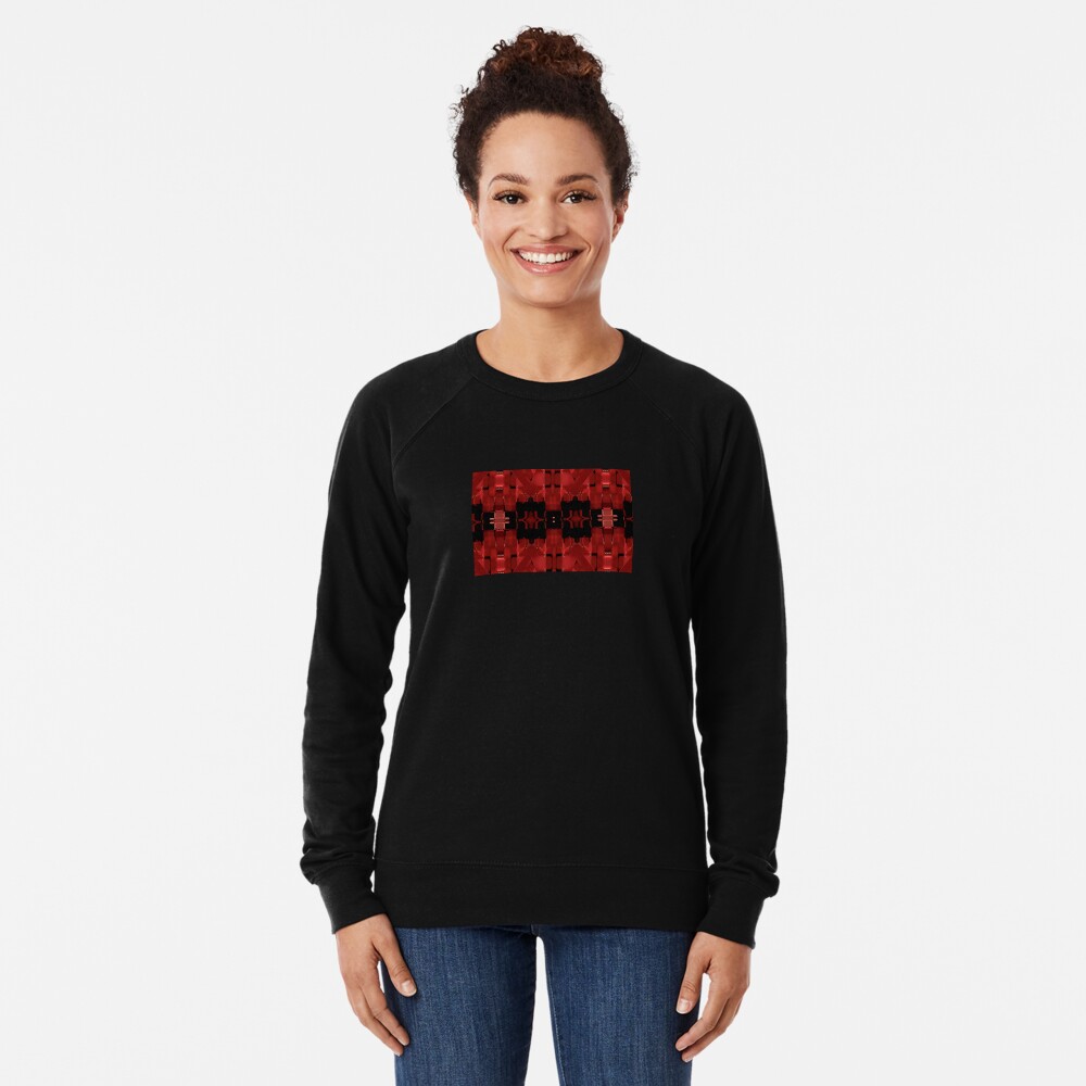 Liquid Light - Red Ribbons Lightweight Sweatshirt