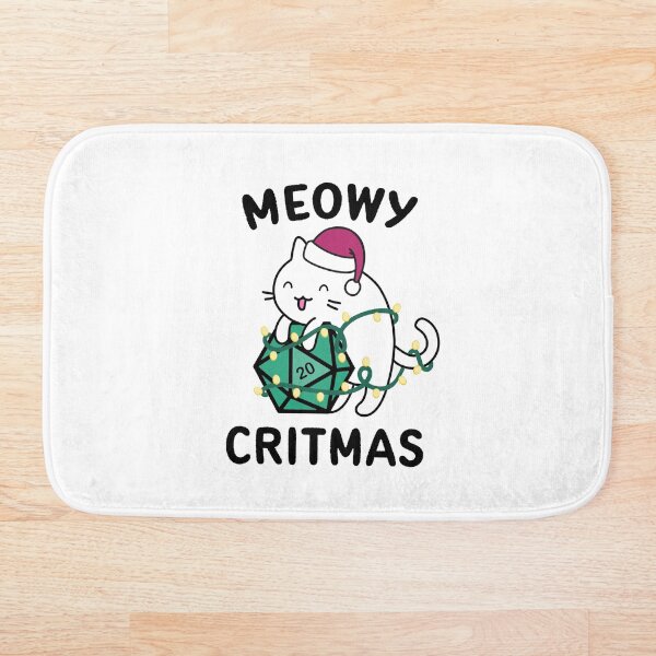 Item preview, Meowy Critmas DnD Christmas Cat designed and sold by Cute N' Nerdy Shop.