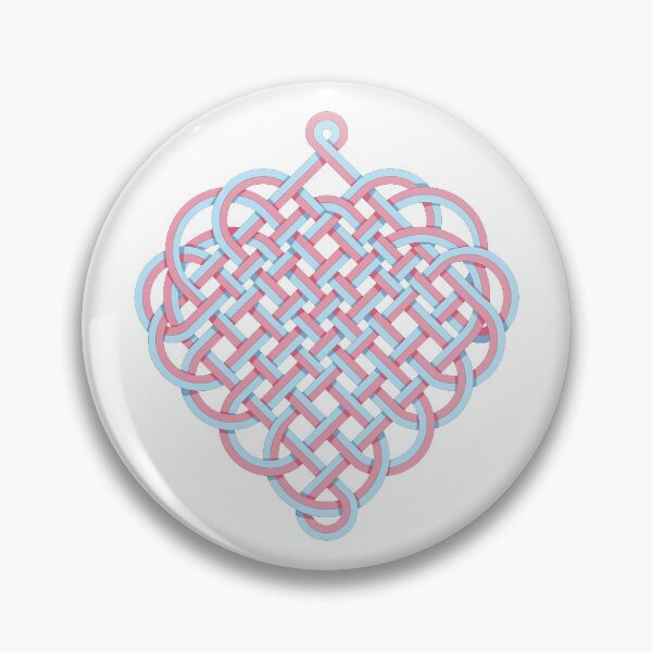 Item preview, Cute Celtic heart with blue and pink ribbons designed and sold by Albamarina.