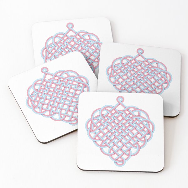 Item preview, Cute Celtic heart with blue and pink ribbons designed and sold by Albamarina.
