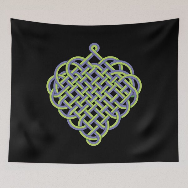 Item preview, Cute Celtic heart with purple and green ribbons designed and sold by Albamarina.