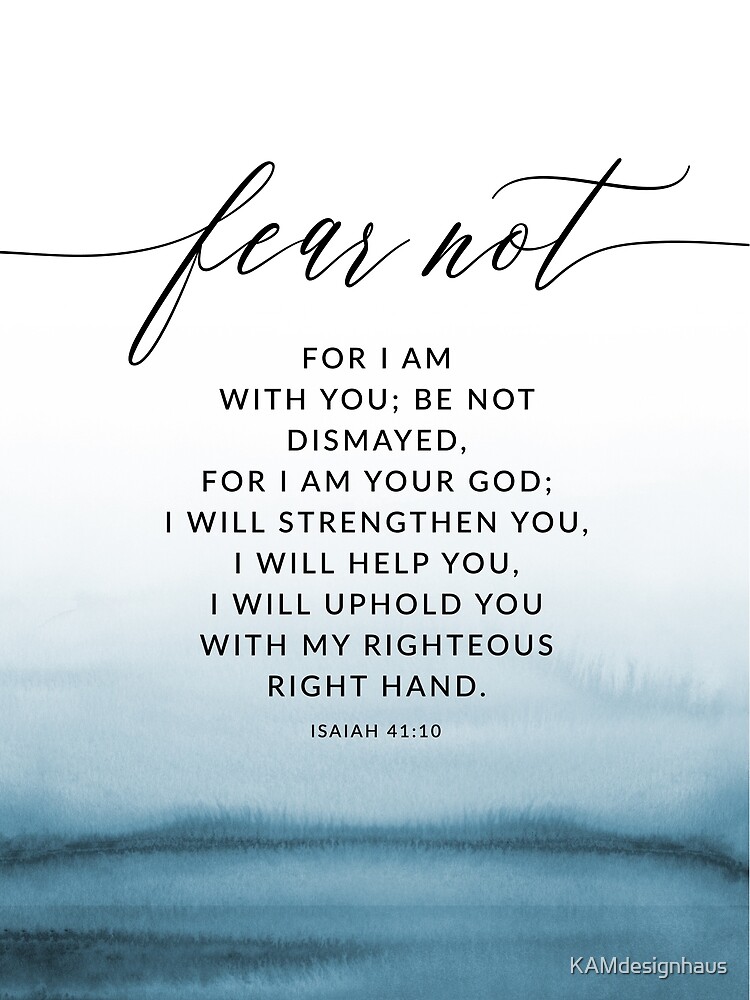 Isaiah 41:10 Fear Not Bible Verse | Postcard