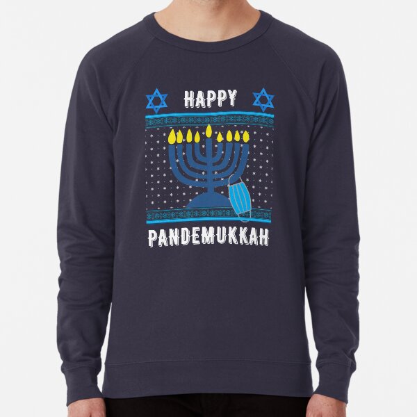 Funny Hanukkah 2020 in Quarantine Lightweight Sweatshirt