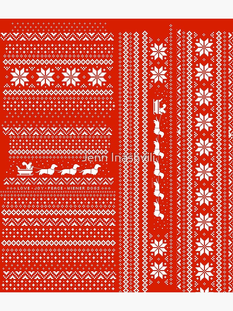 Disover Dachshunds Christmas Sweater Pattern | Backpack
