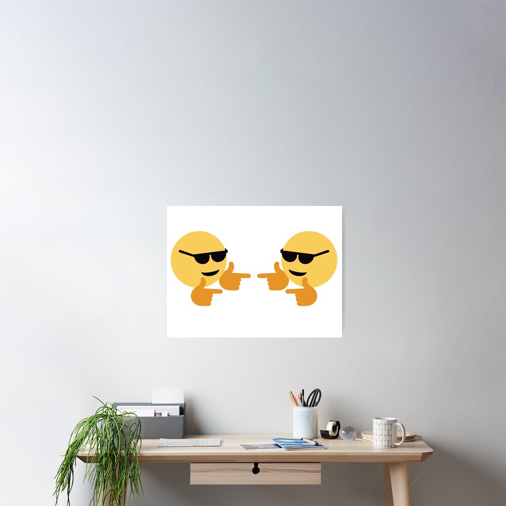 "Finger Guns Sunglasses Emoji " Poster for Sale by PlasticRainbow