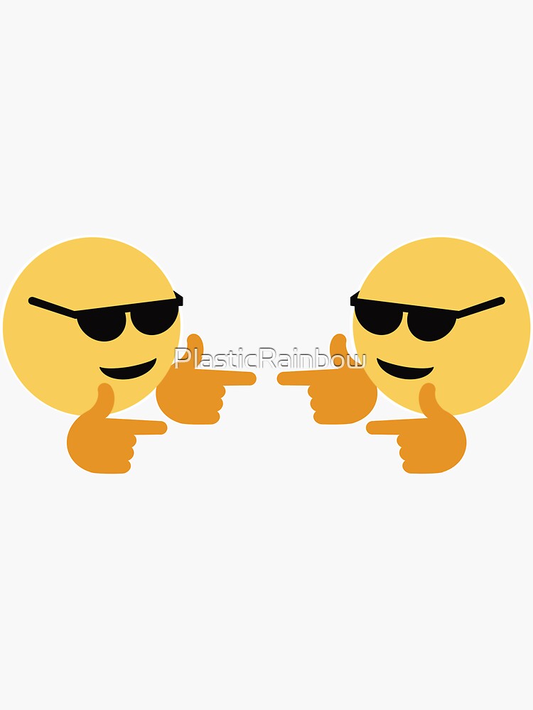 "Finger Guns Sunglasses Emoji " Sticker for Sale by PlasticRainbow