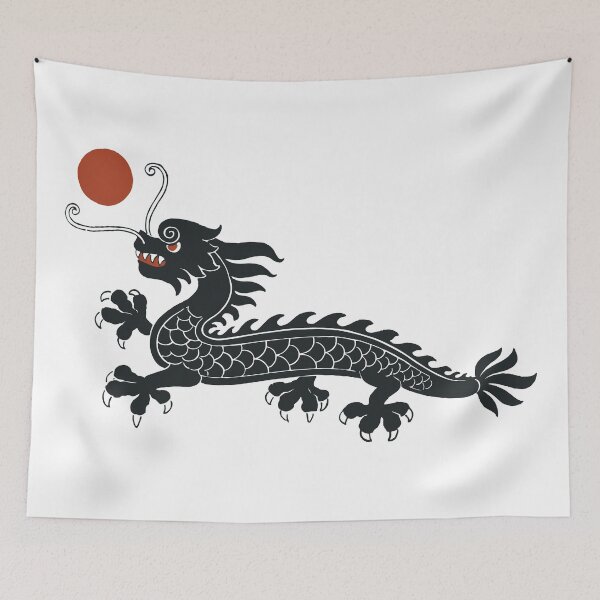 Item preview, Asian Dragon in Black White & Red designed and sold by TheBearandBunny.