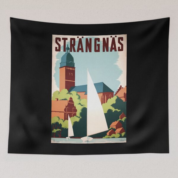 Item preview, Straengnaes retro poster designed and sold by CorasPosters.