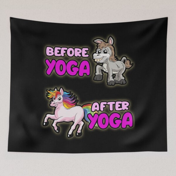 Item preview, Before Yoga Funny Unicorn designed and sold by Moonpie90.