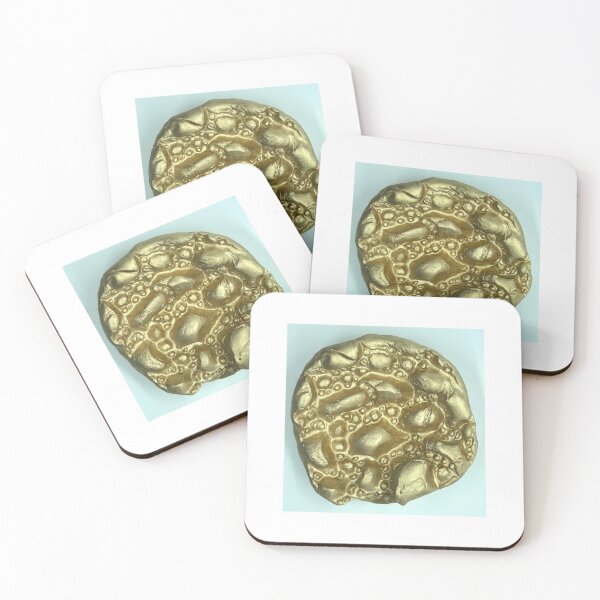 Gold Sculpture Inspired By Coral Reefs, Made in Melbourne, Australia Coasters (Set of 4)
