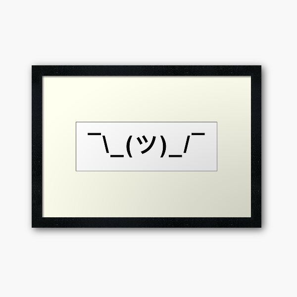 Item preview, Shrugging ASCII Emoji  designed and sold by Shiny Plastic Rainbow.