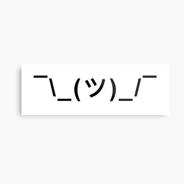 Item preview, Shrugging ASCII Emoji  designed and sold by Shiny Plastic Rainbow.