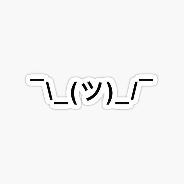 Artikel-Vorschau von Achselzucken ASCII Emoji, designt und verkauft von Shiny Plastic Rainbow.