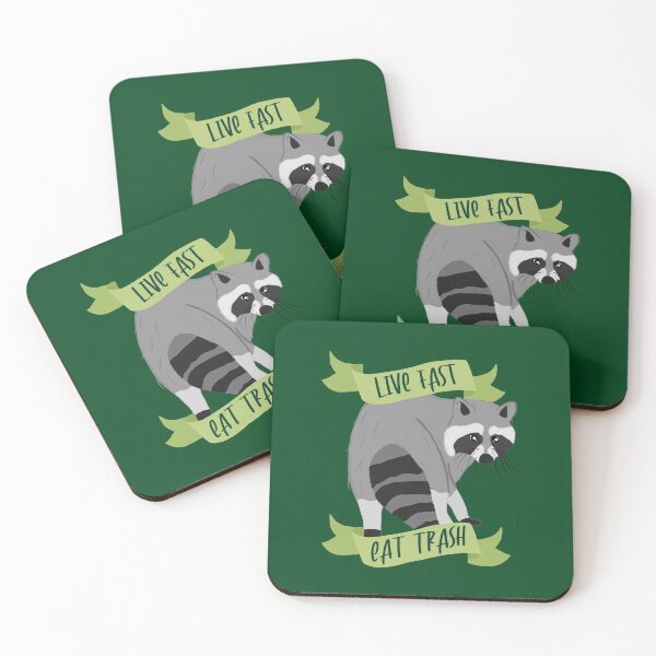 Item preview, Live fast, eat trash raccoon designed and sold by Buddy’s Collars.
