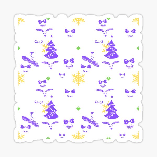 Snow white pattern Xmash Sticker