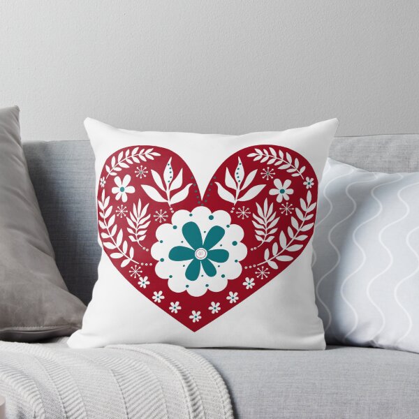 Item preview, Christmas Heart With Flowers Scandia designed and sold by DarkHumorstore.