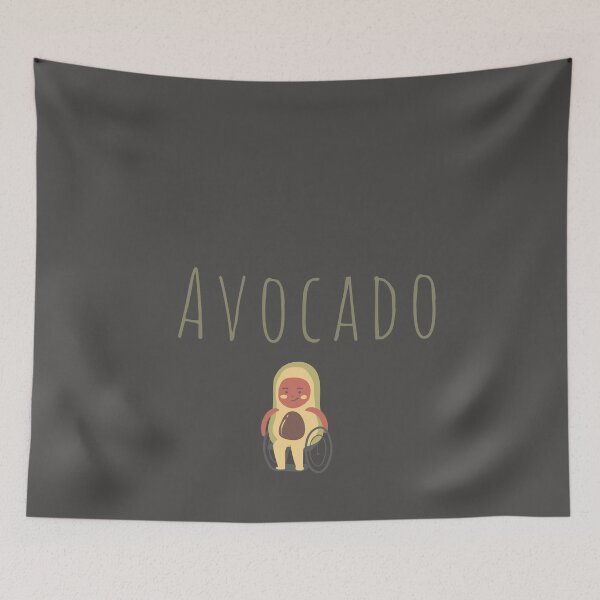 Item preview, Cute Avocado Person in a Wheel Chair - Cute Vegan Shirt Designs! designed and sold by Millenial Designs.