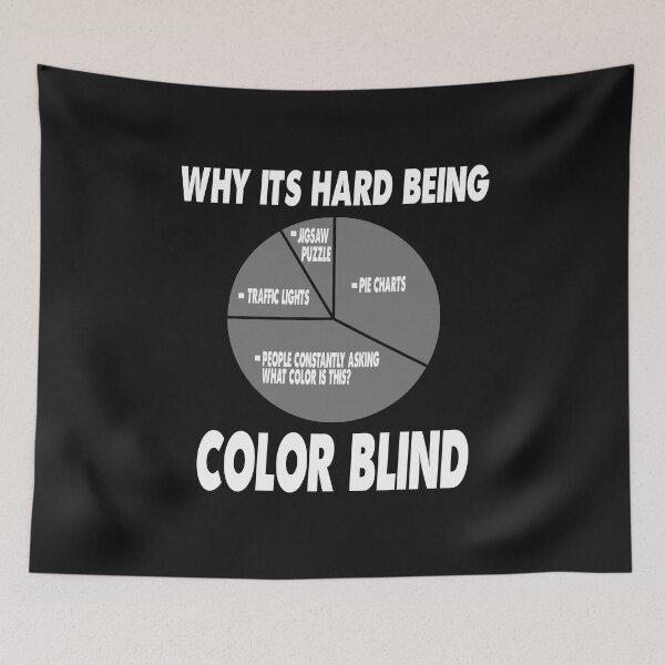 Item preview, Funny Why ist hard beeing Color Blind Pie chart T-Shirt designed and sold by sunnym79.