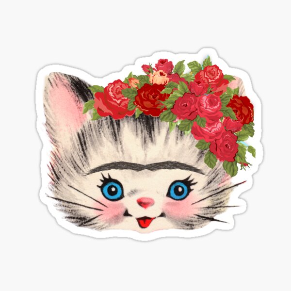 Artikel-Vorschau von Frida Catlo Katze Katlo Kathlo Vintage Retro Old Skool, designt und verkauft von FridaArtGallery.