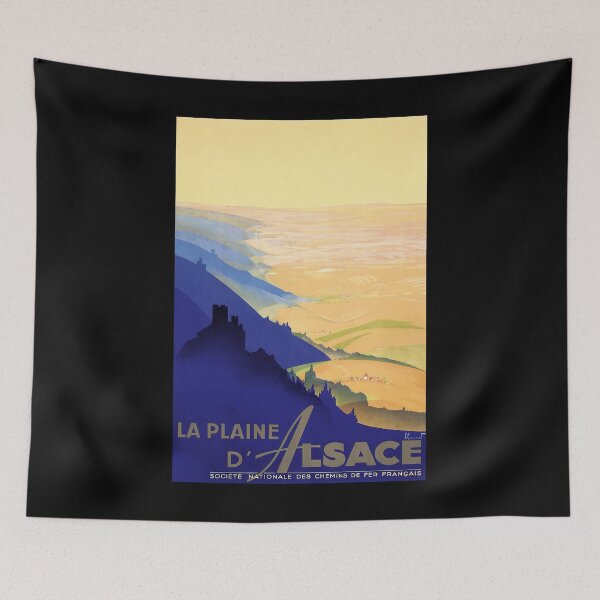 Item preview, Alsace retro poster designed and sold by CorasPosters.