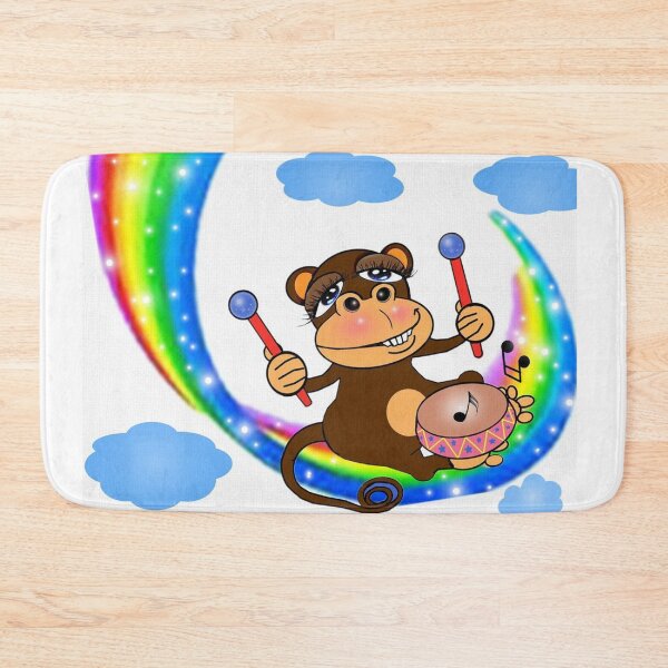 Item preview, The Monkey likes beating drum designed and sold by Shirley cute art .