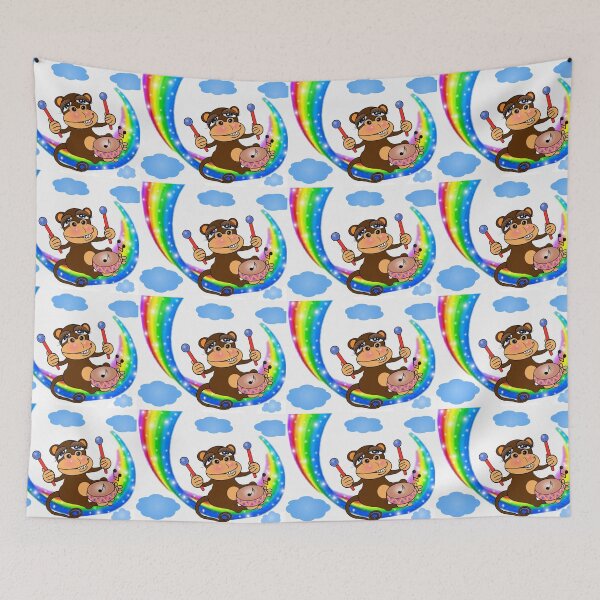Item preview, The Monkey likes beating drum designed and sold by Shirley cute art .