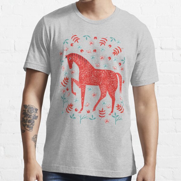 "The Red Horse" Tshirt for Sale by elenor27 Redbubble whimsical t