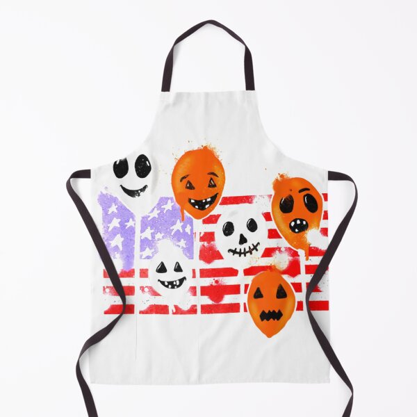 Item preview, Funny Balloon Face Halloween pumpkin America flag designed and sold by GeniusDesignArt.