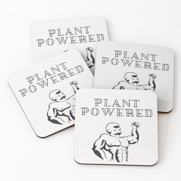 Item preview, Plant Powered - Vegan Muscle man! (black font) designed and sold by Millenial Designs.