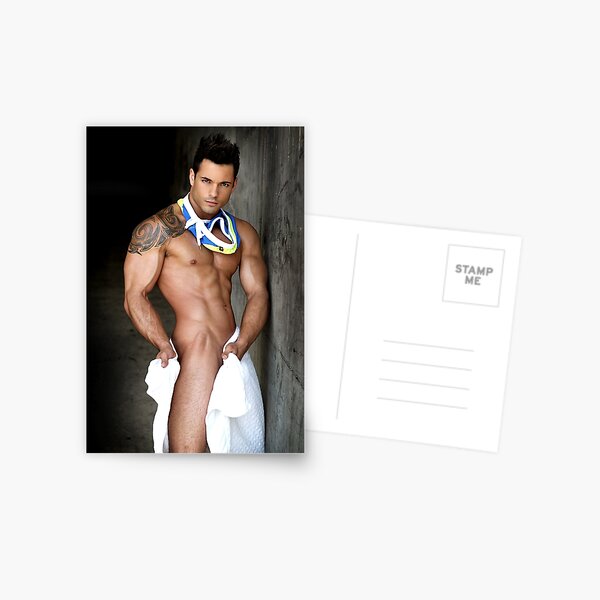 Sexy Muscled Beefcake Cory Zwierzynski Postcard
