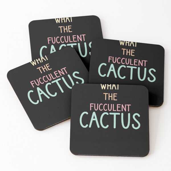 Item preview, WHAT THE FUCCULENT CACTUS: Funny plants/ green style/ vintage color designed and sold by Houssemanthony.