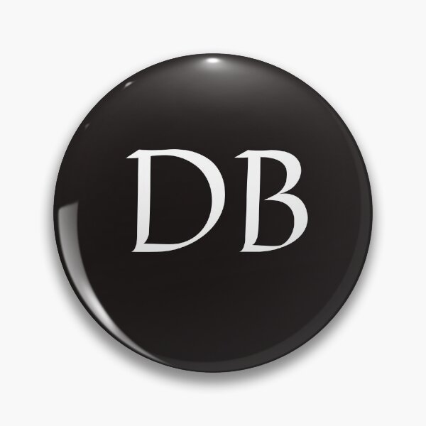 Item preview, Simple black and white DB Initials monogramed designed and sold by Abbara.