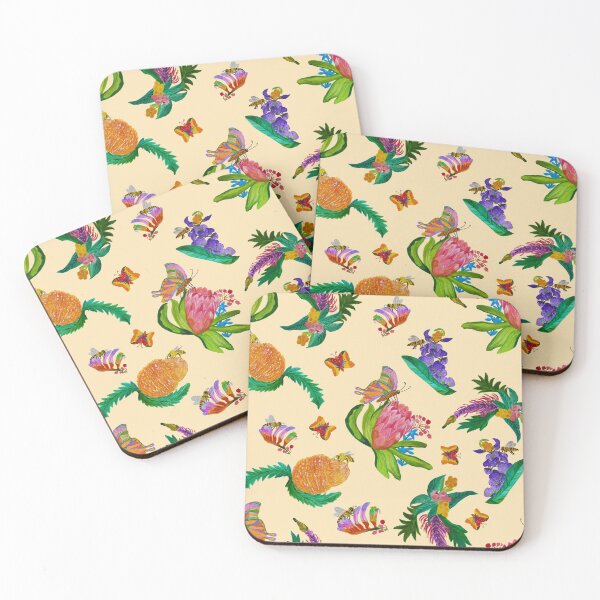 Item preview, Australian Native Flowers pattern - Ivory background designed and sold by Geebizart.