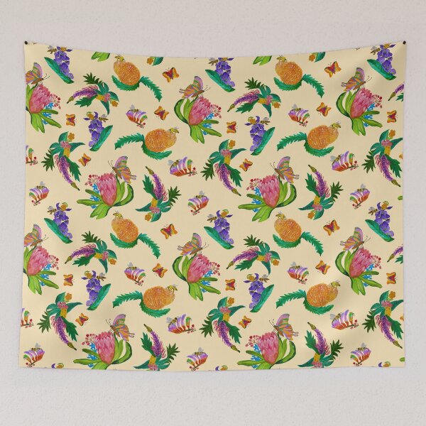 Item preview, Australian Native Flowers pattern - Ivory background designed and sold by Geebizart.