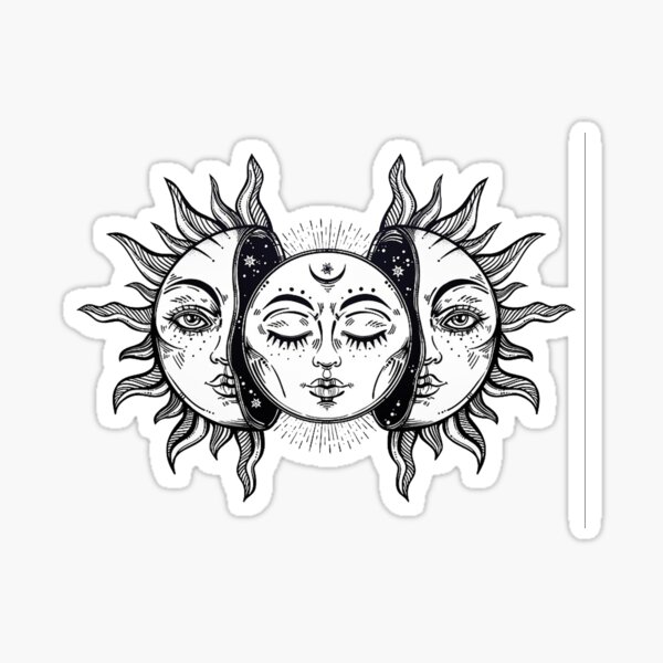 Portrait Vintage Cahokia Illinois Solar Eclipse 2 Sticker