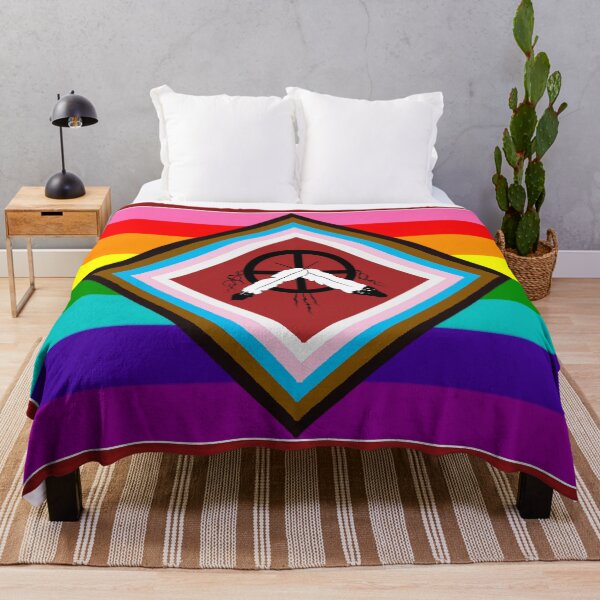 Item preview, Two Spirit LGBTQ2A+ Pride Flag White Border designed and sold by foxandtigersden.